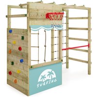 Klettergerüst Spielturm Smart Action Gartenspielgerät mit Kletterwand & Spiel-Zubehör - pastellblau - Wickey von wickey