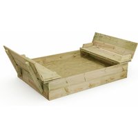 Sandkasten Flippey mit Klappdeckel - Sandkasten mit Sitzbank und integriertem Deckel - 110 x 165 cm - Wickey von wickey