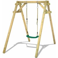 Wickey Schaukelgestell Kinderschaukel Smart One Schaukel mit Schaukelsitzen, Schaukelgerüst, Einzelschaukel, Holzschaukel - grün von wickey