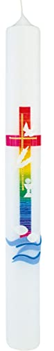Wiedemann Kerzen Kommunionkerze, Konfirmationskerze buntes Kreuz 400 x Ø 40 mm mit individueller Namensverzierung aus Wachsbuchstaben Wiedemann Kerzen Kommunionkerze, Konfirmationskerze buntes Kreuz 400 x Ø 40 mm mit individueller Namensverzierung aus Wachsbuchstaben von Wiedemann Kerzen