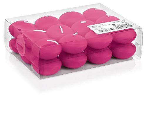 wiedemann kerzen Schwimmkerzen Pink Ø 45 mm, 24 Stück, rußarm, hochwertiger Docht, Made in Germany von wiedemann kerzen