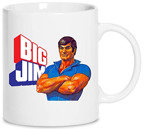 Big Jim Keramik Weiß Tassen Kaffeebecher Cup Mug von wigoro