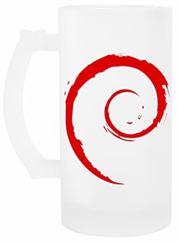 wigoro Debian Letzte Bier Becher Glas Transparent Beer Mug von wigoro