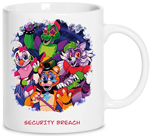 Fnaf-Sicherheitsverletzung Keramik Weiß Tassen Kaffeebecher Cup Mug von wigoro