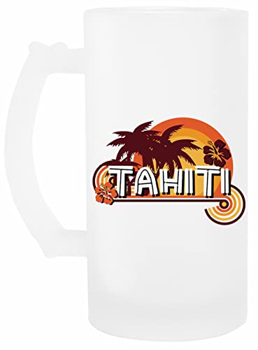 wigoro Tahiti Es ist EIN Magisch Stelle Insel Bier Becher Glas Transparent Beer Mug von wigoro