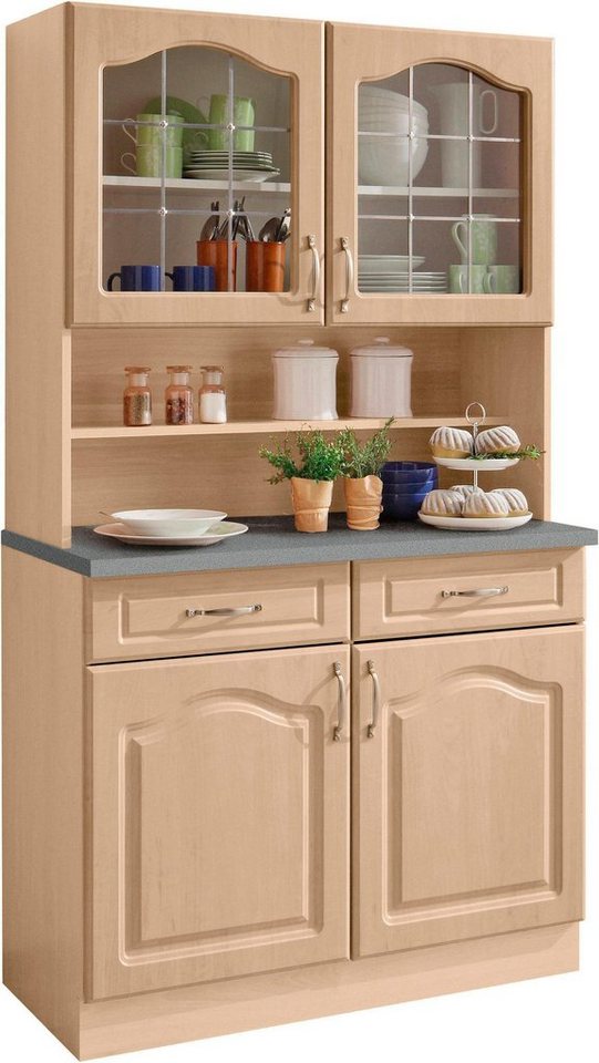 wiho Küchen Küchenbuffet Linz 100 cm breit, in Landhaus-Optik von wiho Küchen