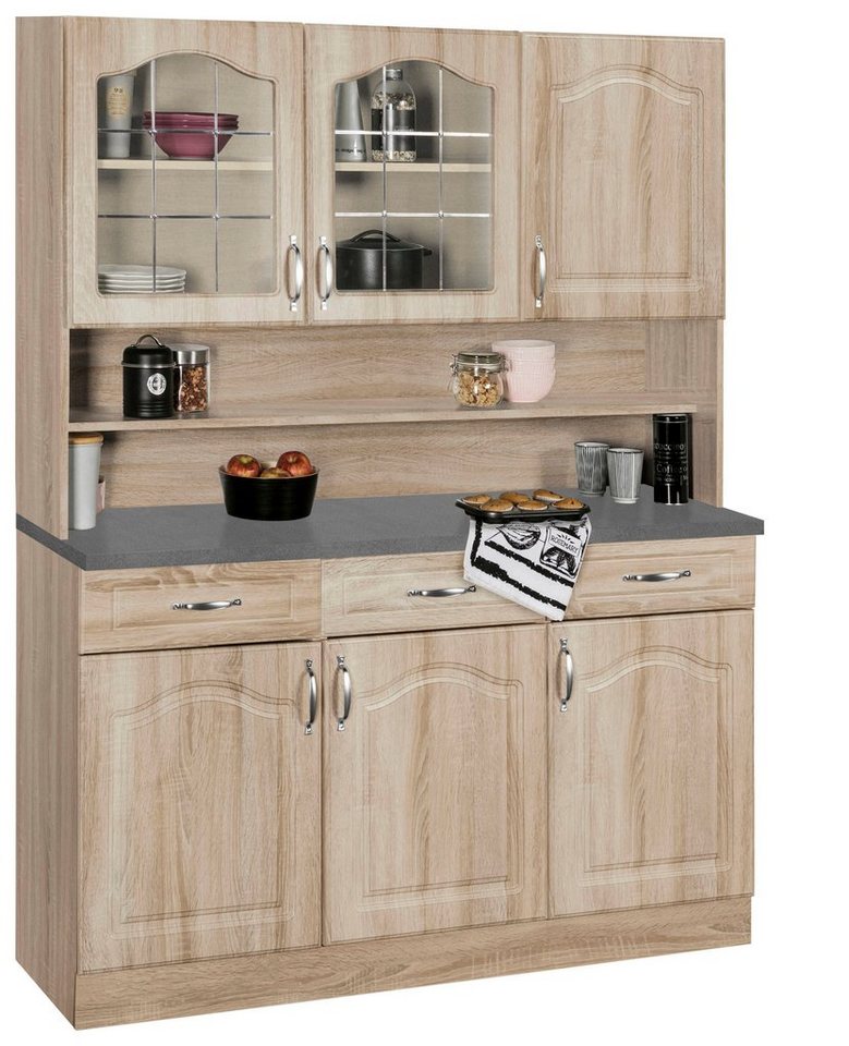 wiho Küchen Küchenbuffet Linz 120 cm breit, in Landhaus-Optik von wiho Küchen
