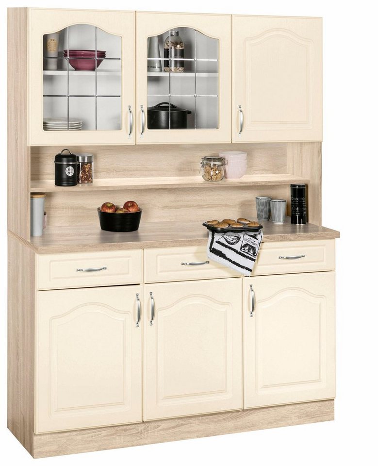 wiho Küchen Küchenbuffet Linz 120 cm breit, in Landhaus-Optik von wiho Küchen