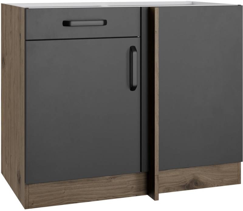wiho Küchen Eckunterschrank Elba Breite: 110 cm, mit Schubkasten und zusätzlichem Einlegeboden von wiho Küchen