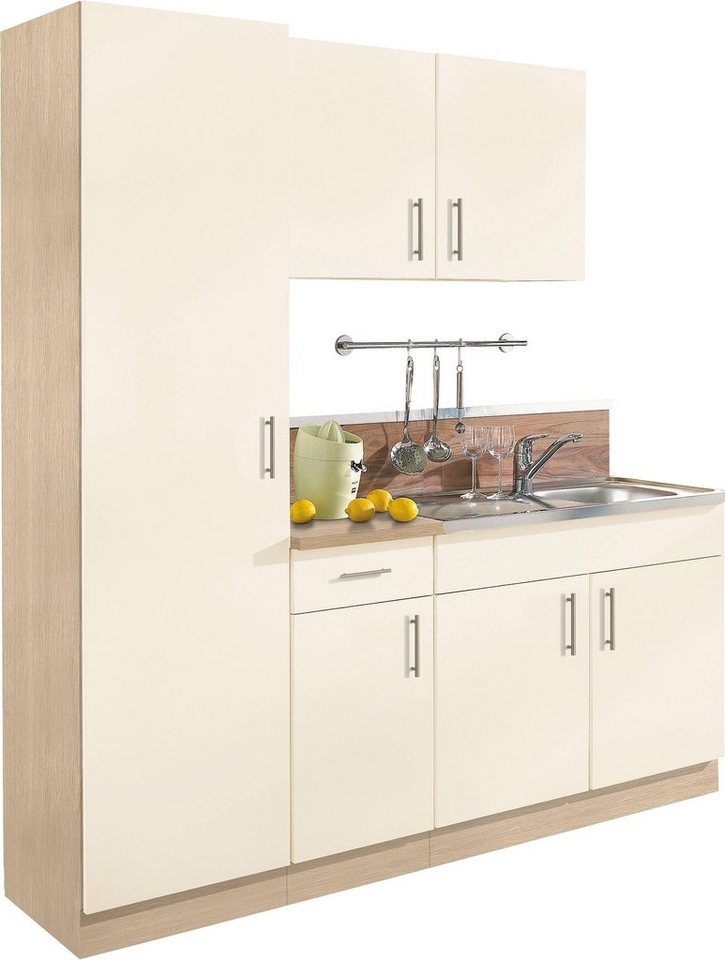 wiho Küchen Küche Kiel, Breite 190 cm mit 28 mm starker Arbeitsplatte, Tiefe 50 cm von wiho Küchen
