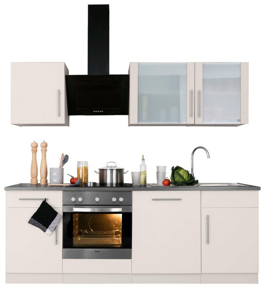 wiho Küchen Küchenzeile Cali, mit E-Geräten, Breite 220 cm von wiho Küchen