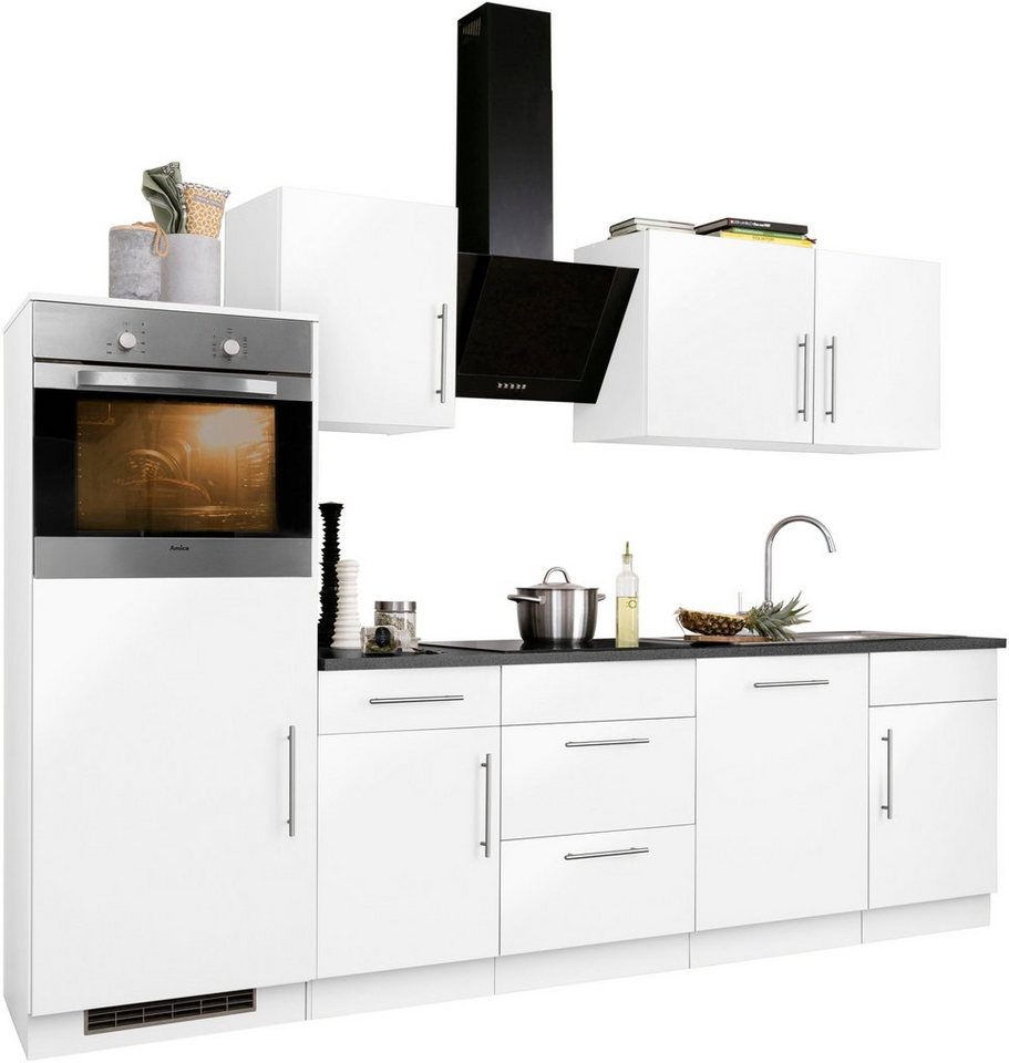 wiho Küchen Küchenzeile Cali, mit E-Geräten, Breite 280 cm von wiho Küchen