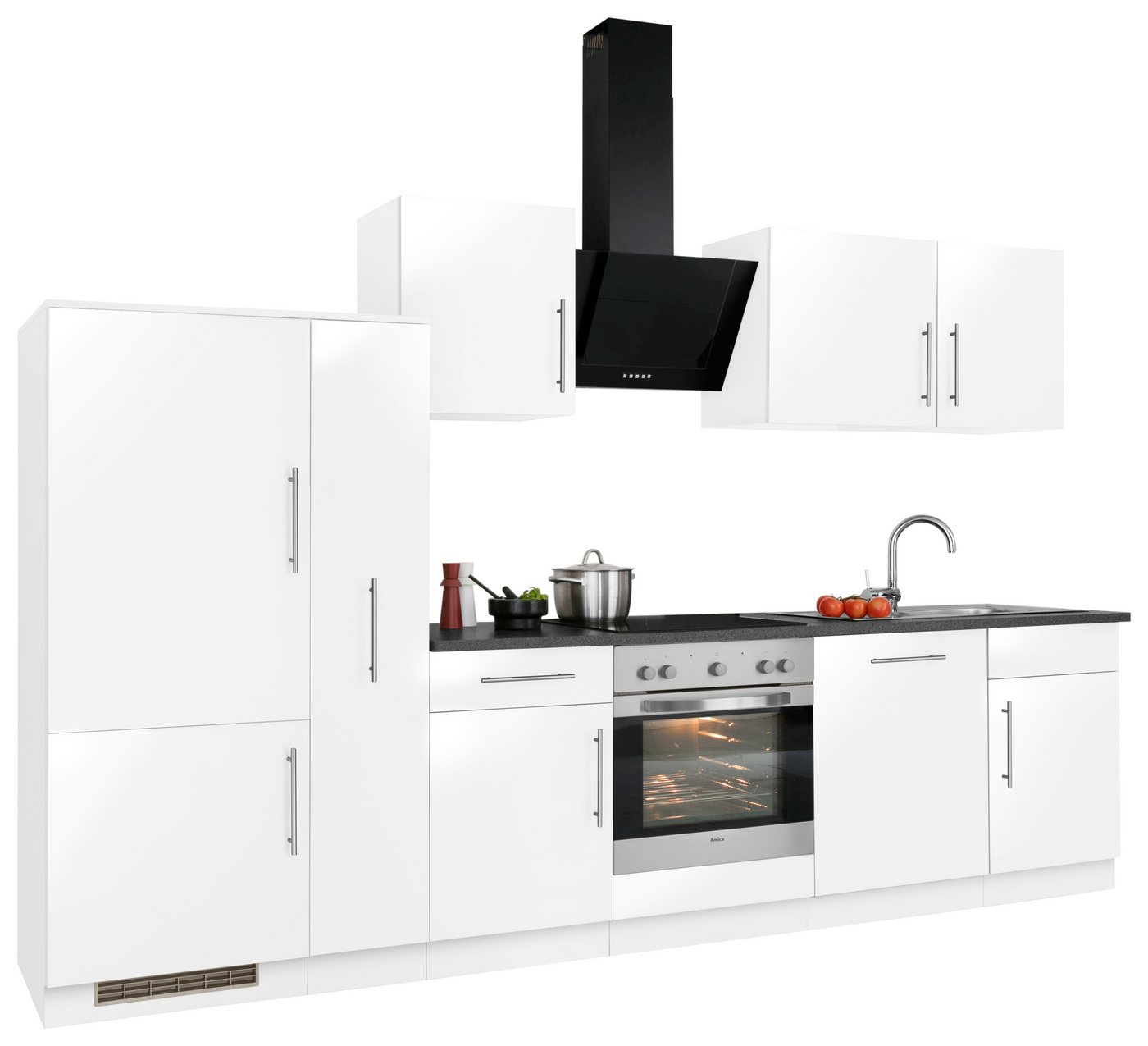 wiho Küchen Küchenzeile Cali, mit E-Geräten, Breite 310 cm von wiho Küchen