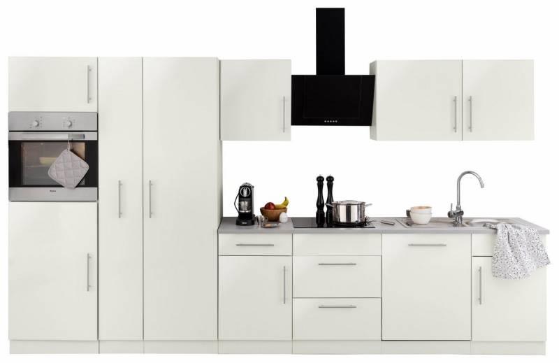 wiho Küchen Küchenzeile Cali, mit E-Geräten, Breite 360 cm mit Metallgriffen von wiho Küchen