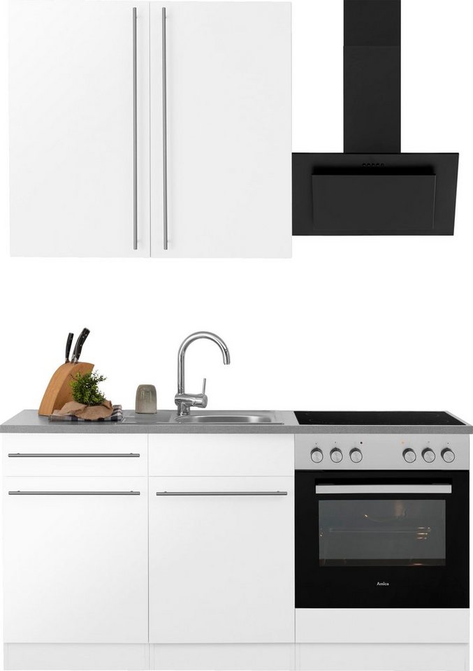 wiho Küchen Küchenzeile Chicago, wahlweise mit E-Geräten, Breite 160 cm von wiho Küchen