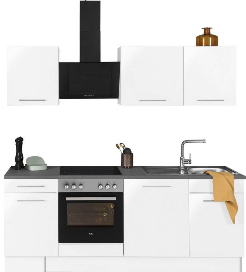 wiho Küchen Küchenzeile Ela, Breite 220 cm, Soft-Close-Funktion, höhenverstellbare Füße von wiho Küchen