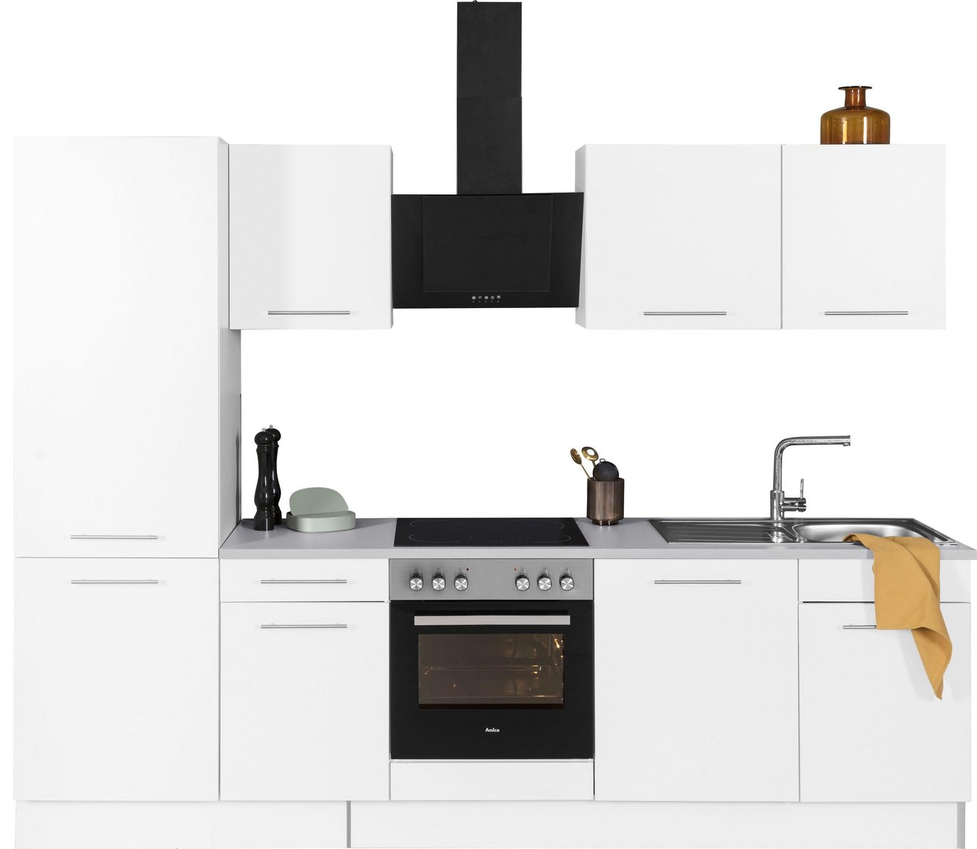 wiho Küchen Küchenzeile Ela, Breite 280 cm, Soft-Close-Funktion, höhenverstellbare Füße von wiho Küchen