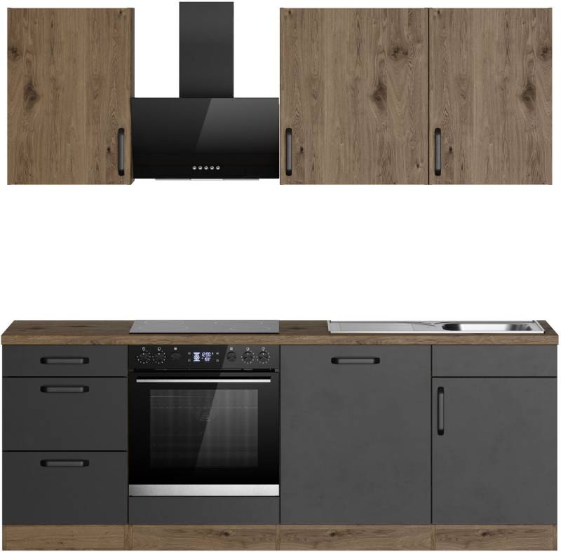 wiho Küchen Küchenzeile Elba, wahlweise mit Hanseatic E-Geräten, Breite 220 cm von wiho Küchen
