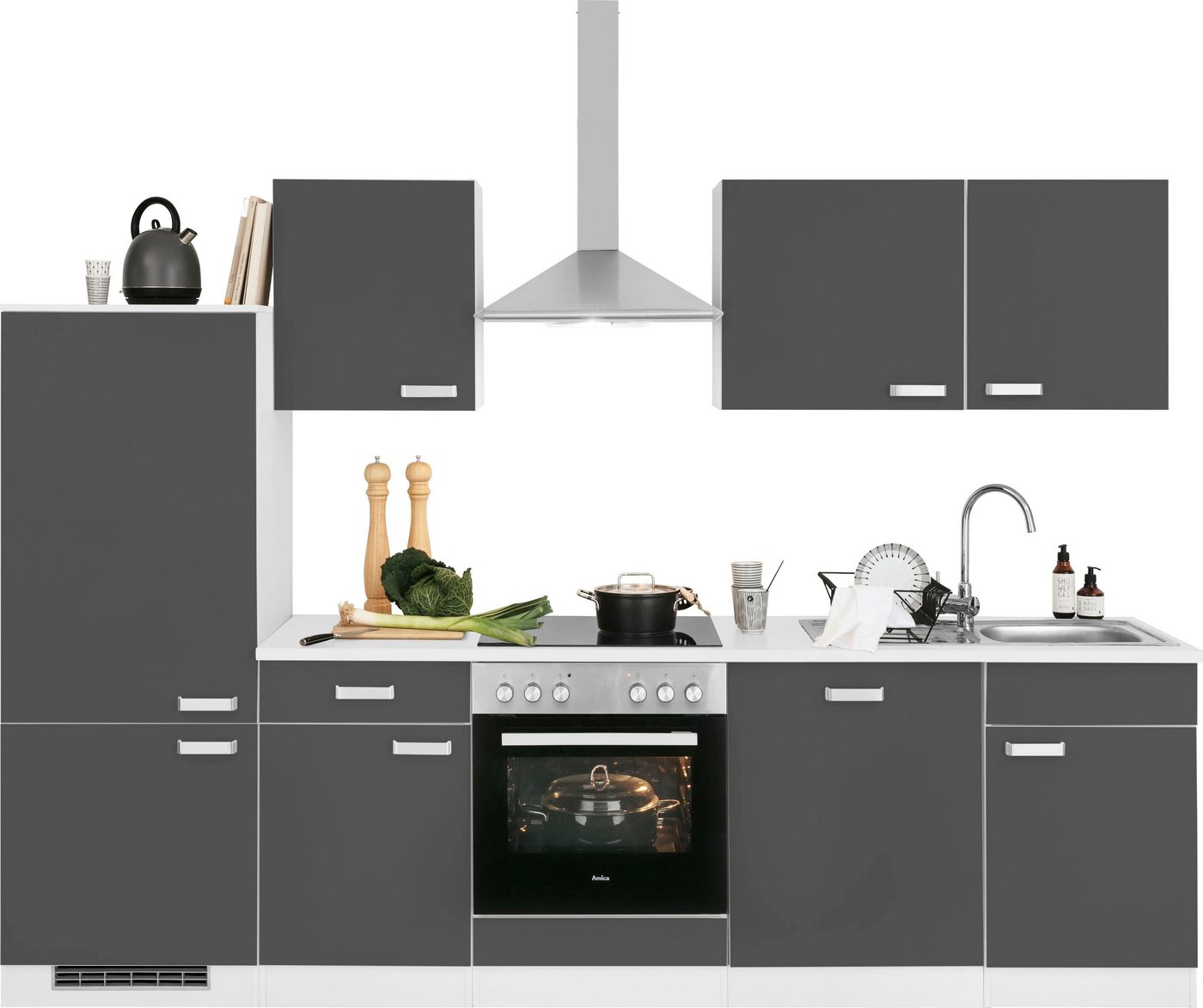 wiho Küchen Küchenzeile Husum, ohne E-Geräte, Breite 280 cm von wiho Küchen