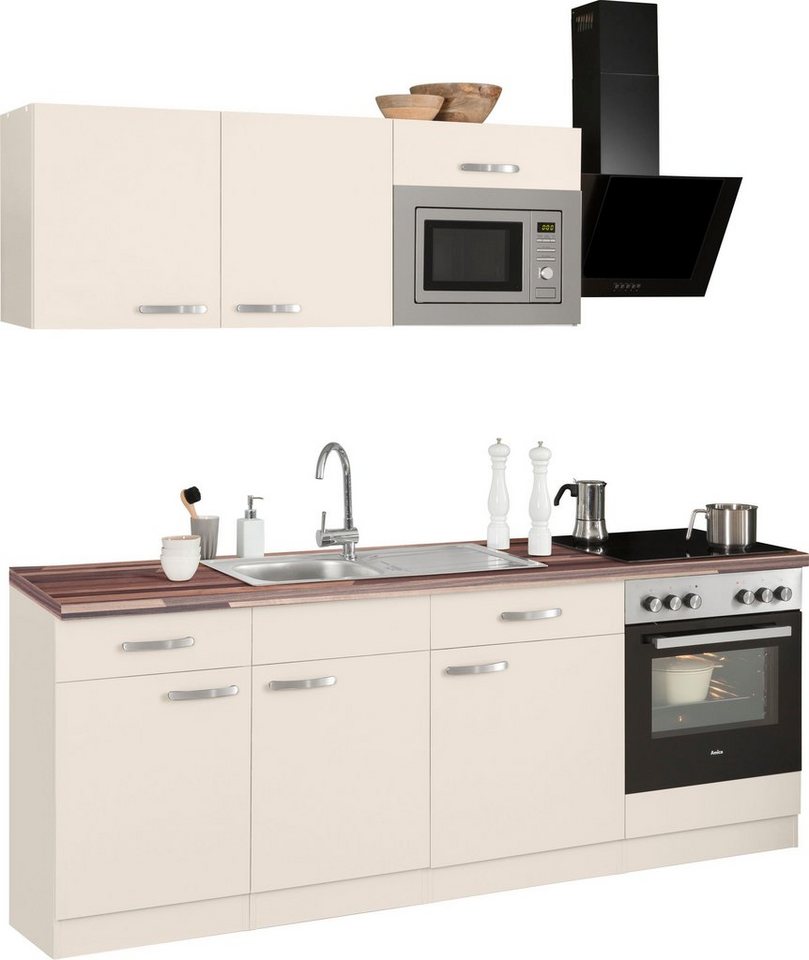 wiho Küchen Küchenzeile Kansas, mit E-Geräten, Breite 220 cm von wiho Küchen