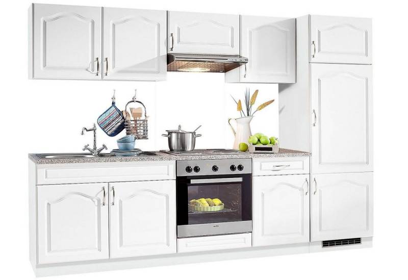 wiho Küchen Küchenzeile Linz, mit E-Geräten, Breite 270 cm, mit Edelstahl-Kochmulde von wiho Küchen