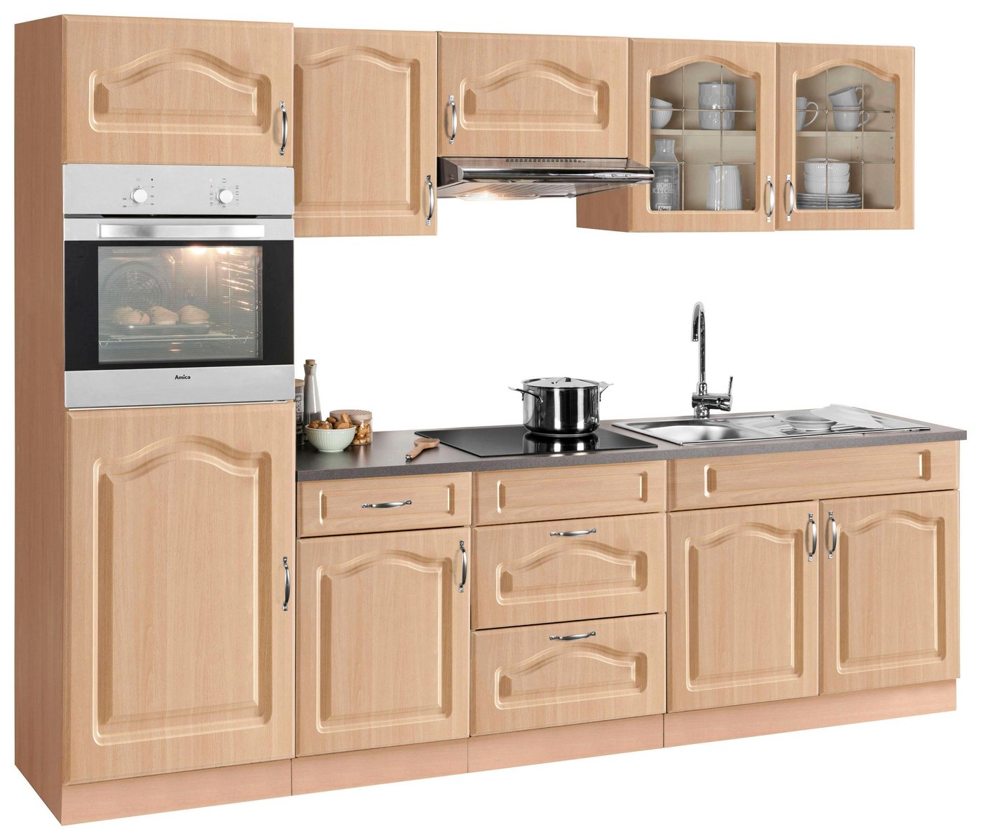 wiho Küchen Küchenzeile Linz, mit E-Geräten, Breite 270 cm von wiho Küchen