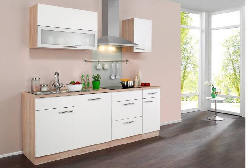 wiho Küchen Küchenzeile Montana, mit E-Geräten, Breite 210 cm von wiho Küchen