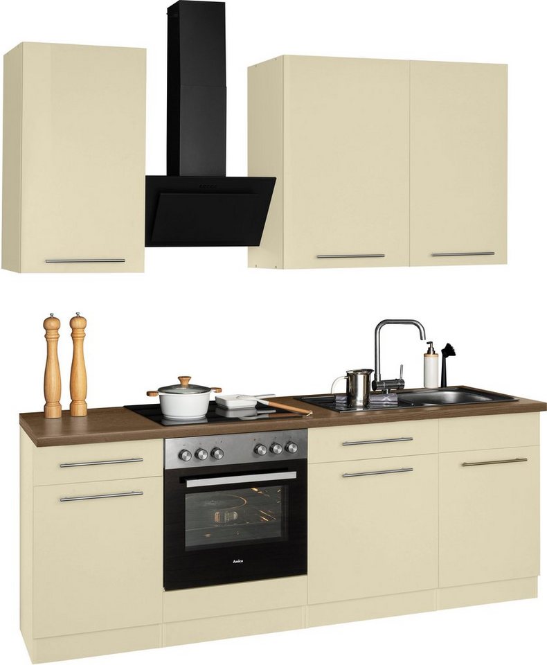 wiho Küchen Küchenzeile Unna, mit E-Geräten, Breite 220 cm von wiho Küchen