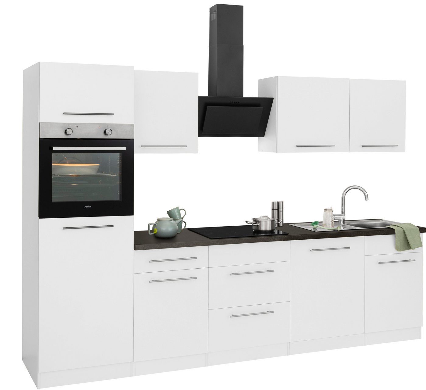wiho Küchen Küchenzeile Unna, mit E-Geräten, Breite 280 cm von wiho Küchen