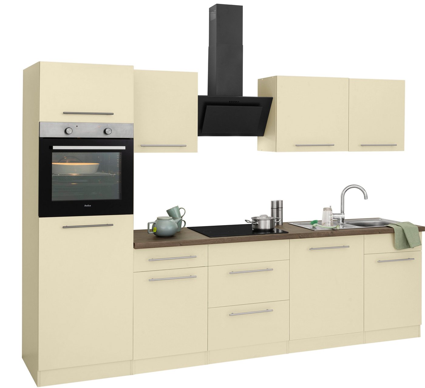 wiho Küchen Küchenzeile Unna, mit E-Geräten, Breite 280 cm von wiho Küchen