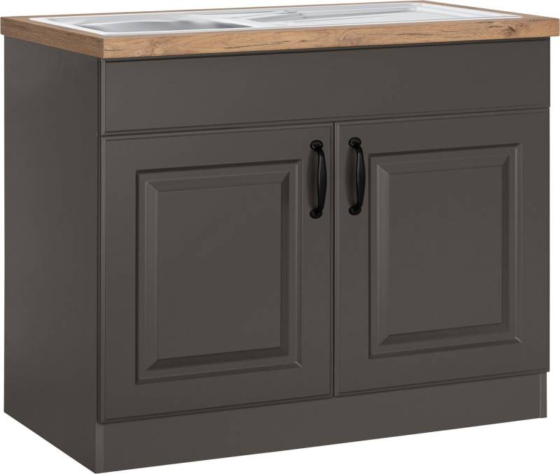 wiho Küchen Spülenschrank Erla 100 cm breit mit Kassettenfront von wiho Küchen