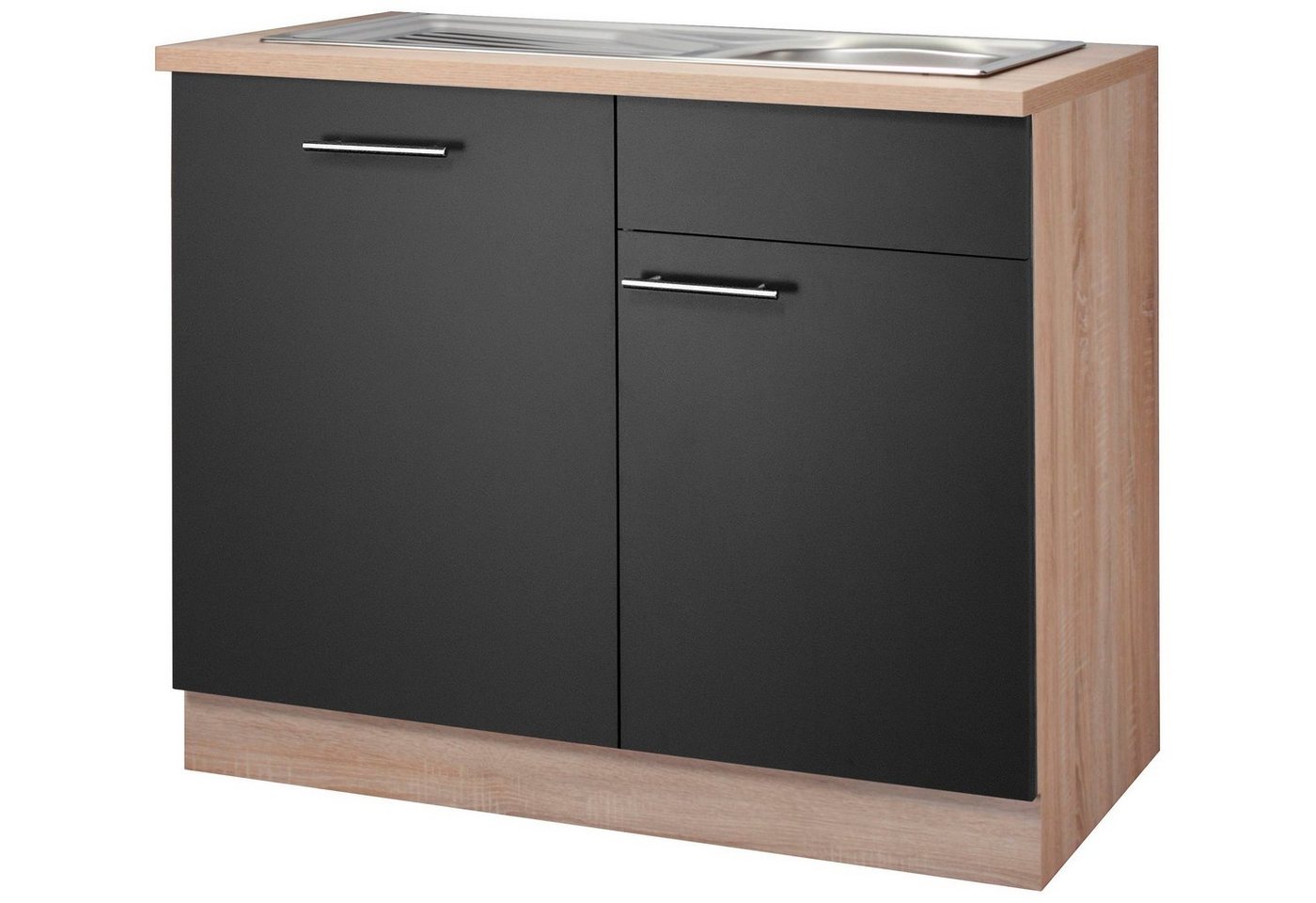 wiho Küchen Spülenschrank Montana 110 cm breit, inkl. Tür/Griff/Sockel für vollint. Geschirrspüler von wiho Küchen