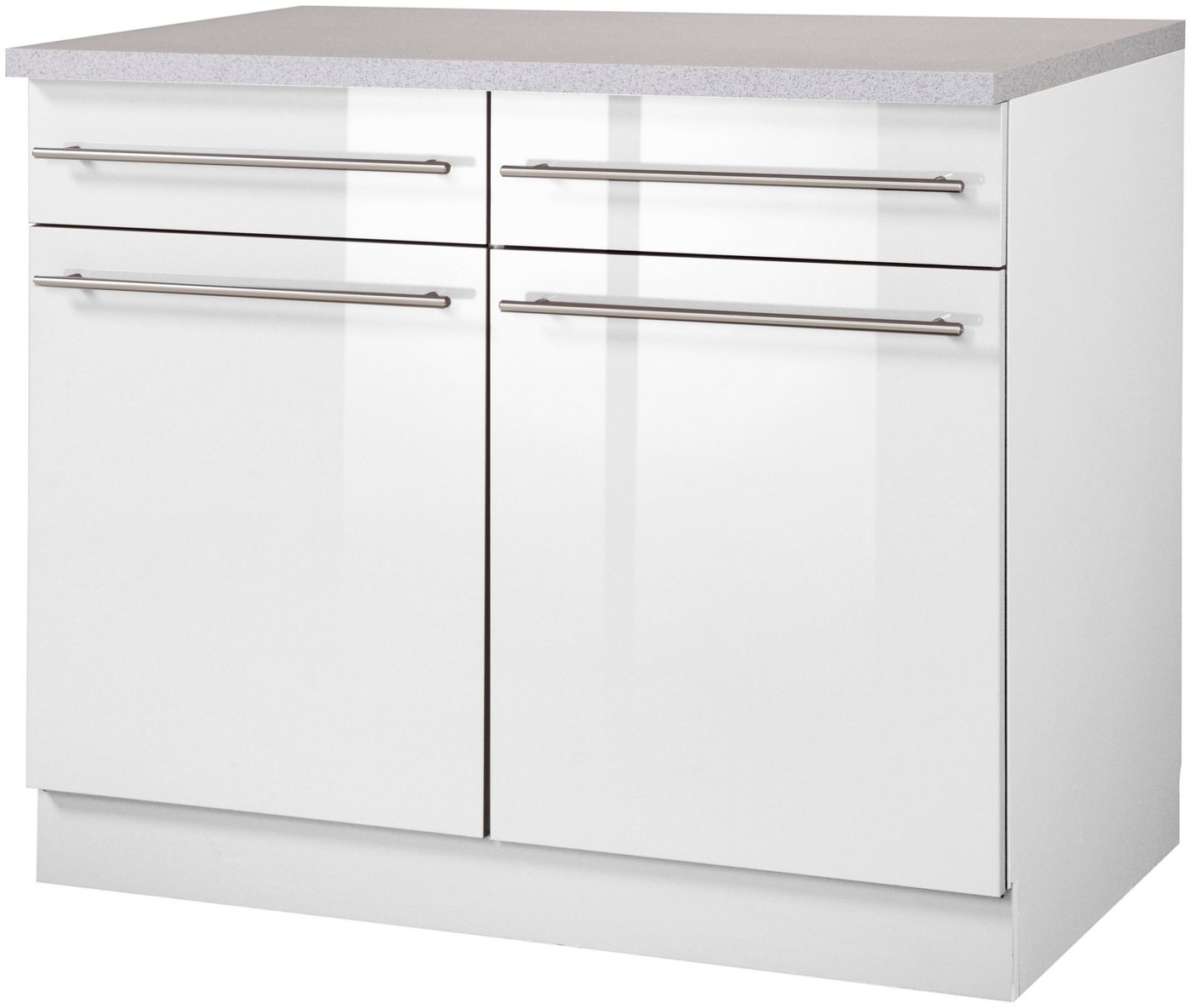 wiho Küchen Unterschrank Chicago 100 cm breit, 2 Schubkästen und 2 Türen, für viel Stauraum wiho Küchen Unterschrank Chicago 100 cm breit, 2 Schubkästen und 2 Türen, für viel Stauraum von wiho Küchen