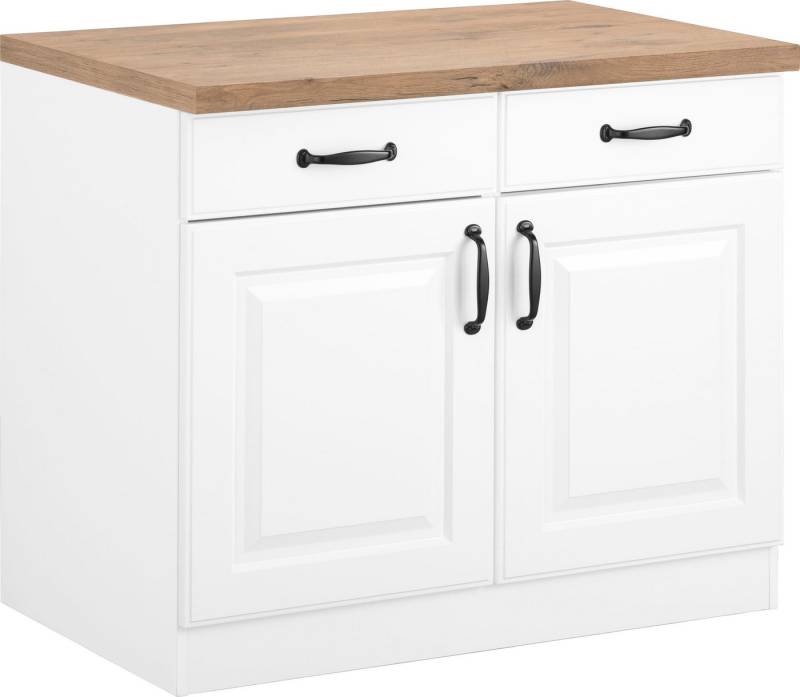 wiho Küchen Unterschrank Erla 100 cm breit mit Kassettenfront von wiho Küchen