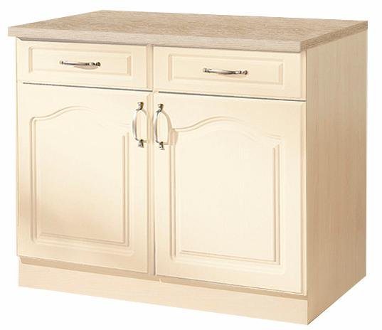 wiho Küchen Unterschrank Linz 100 cm breit, in Landhaus-Optik wiho Küchen Unterschrank Linz 100 cm breit, in Landhaus-Optik von wiho Küchen