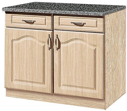 wiho Küchen Unterschrank Linz 100 cm breit, in Landhaus-Optik von wiho Küchen
