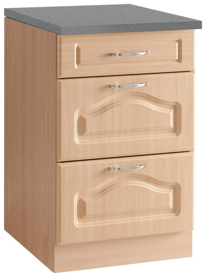 wiho Küchen Unterschrank Linz 50 cm breit, mit 2 großen Auszügen, in Landhaus-Optik wiho Küchen Unterschrank Linz 50 cm breit, mit 2 großen Auszügen, in Landhaus-Optik von wiho Küchen