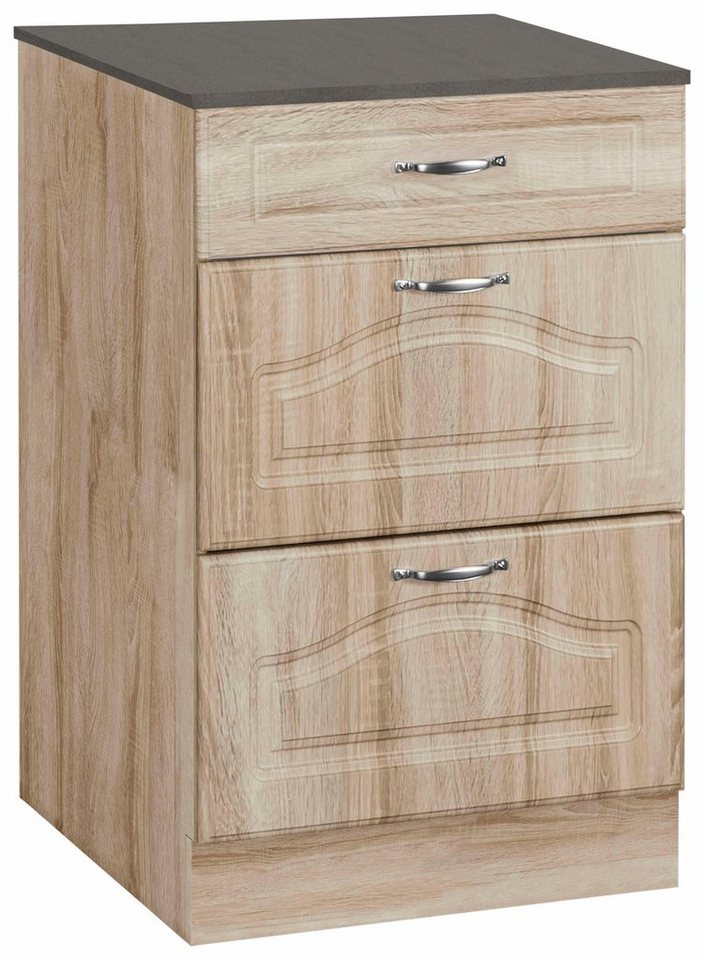 wiho Küchen Unterschrank Linz 50 cm breit, mit 2 großen Auszügen, in Landhaus-Optik wiho Küchen Unterschrank Linz 50 cm breit, mit 2 großen Auszügen, in Landhaus-Optik von wiho Küchen