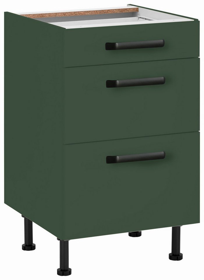 wiho Küchen Unterschrank Simi Soft-Close-Funktion in Schubkästen und Auszügen, verstellbare Füße von wiho Küchen