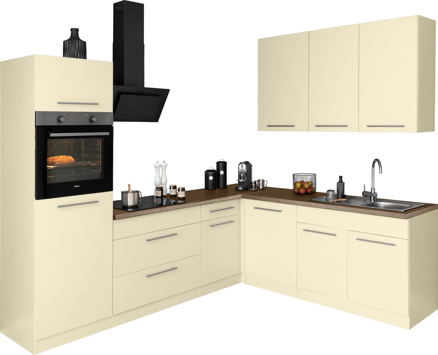 wiho Küchen Winkelküche Unna, ohne E-Geräte, Stellbreite 260 x 220 cm von wiho Küchen