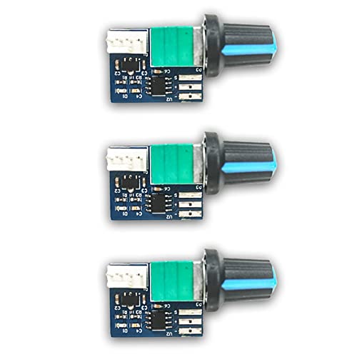 wiianoxd 3 x Computer-Gehäuselüfter-Regler PWM Geschwindigkeitsregler 12 V Einweg-4-Pin-Low-Power-Controller von wiianoxd