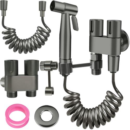 wiipara Bidet Handbrause Set, Edelstahl Toilettensprühgerät mit Federschlauch und Wandhalterung, Dual-Modus Handbrause für Bidet-Toilette, WC, Bodenreinigung, Badezimmer-Hygiene & Windelreinigung wiipara Bidet Handbrause Set, Edelstahl Toilettensprühgerät mit Federschlauch und Wandhalterung, Dual-Modus Handbrause für Bidet-Toilette, WC, Bodenreinigung, Badezimmer-Hygiene & Windelreinigung von wiipara