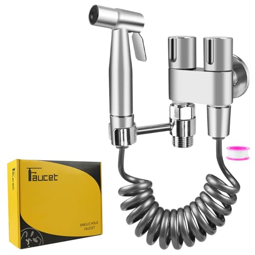 wiipara Bidet Handbrause für Toilette, Bad Bidet Sprayer Edelstahl Armaturen 2 Modus Handbrause für Bidet-Toilette, Badezimmer Bodenreinigung, Haustierpflege, Windelreinigung, mit Schlauch und Halter wiipara Bidet Handbrause für Toilette, Bad Bidet Sprayer Edelstahl Armaturen 2 Modus Handbrause für Bidet-Toilette, Badezimmer Bodenreinigung, Haustierpflege, Windelreinigung, mit Schlauch und Halter von wiipara