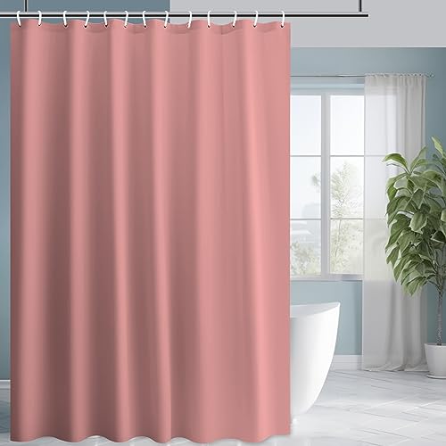 wiipara Duschvorhang 180x180, Waschbar Badvorhang Anti-Schimmel PEVA Badezimmer Vorhang Shower Curtains Duschvorhang Rosa, Badevorhang Duschvorhänge für Badewannen inkl. 12 Duschvorhangringe von wiipara