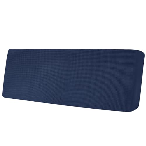 wiipara Sofa Sitzkissenbezug Stretch Kissenbezüge Sitzkissenschutz, Elastischer Sofabezug Sofa Überzug L Form Husse Bezug für Sofa Sitzkissen, Sofaüberwurf Rutschfest Tartan Stoff(3 Sitzer, Dunkelblau von wiipara