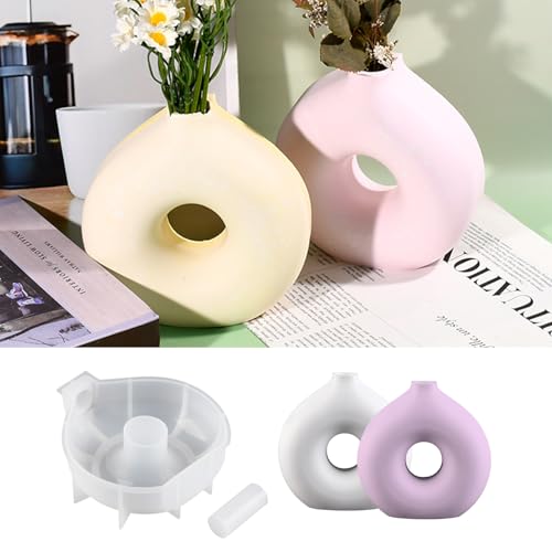 WIKIMO 1 Stück Silikonformen Gießformen für Vase, 15x14.3cm Epoxidharz Formen, 3D Silikonform Blumentopf, DIY Gipsformen zum Gießen WIKIMO 1 Stück Silikonformen Gießformen für Vase, 15x14.3cm Epoxidharz Formen, 3D Silikonform Blumentopf, DIY Gipsformen zum Gießen von wikimo