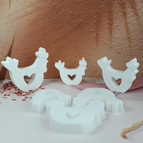 wikimo 3 Stück Silikonformen Gießformen Huhn, Silikonform Gießformen Silikon für Tier Gipsform zum Gießen Giessform Silikon Gießform Frühling für Gips Kerzen wikimo 3 Stück Silikonformen Gießformen Huhn, Silikonform Gießformen Silikon für Tier Gipsform zum Gießen Giessform Silikon Gießform Frühling für Gips Kerzen von wikimo