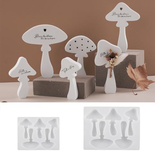 WIKIMO Silikonformen Gießformen, Epoxidharz Formen, Gips zum Gießen, diy Zement Pilz Tischplatte Ornament WIKIMO Silikonformen Gießformen, Epoxidharz Formen, Gips zum Gießen, diy Zement Pilz Tischplatte Ornament von wikimo