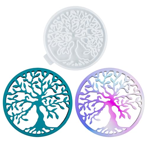 WIKIMO DIY Silikonformen Gießformen Baum Epoxidharz Formen für Lebensbaum Gipsformen zum Gießen für Deko, Bastelhobby von wikimo