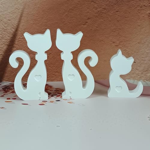 wikimo 3 Stück Silikonformen Gießformen für Katze, Gips zum Gießen für Tiere, Epoxidharz Formen Silikonform Katze Sommer Gießformen DIY Handgefertigter wikimo 3 Stück Silikonformen Gießformen für Katze, Gips zum Gießen für Tiere, Epoxidharz Formen Silikonform Katze Sommer Gießformen DIY Handgefertigter von wikimo
